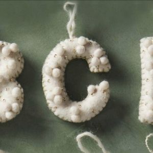 Anthropologie Holly Pommed "C" Monogram Ornament
